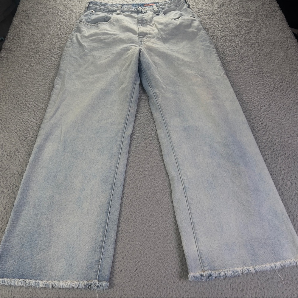 Pilcro Sky Blue Wide Leg Jeans